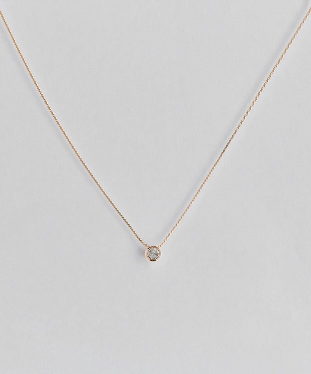 Phoebe 【金属アレルギー対応】シャインベゼルセッティングネックレス　シャンパンゴールド シャンパンゴールド