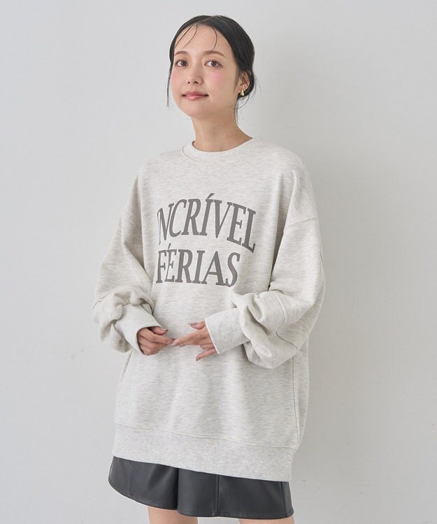 earth music&ecology アソートロゴルーズスウェット Oatmeal