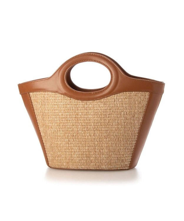 UNBILLION カシュカシュ cachecache / 雑材風くり手2way手提げ ブラウン