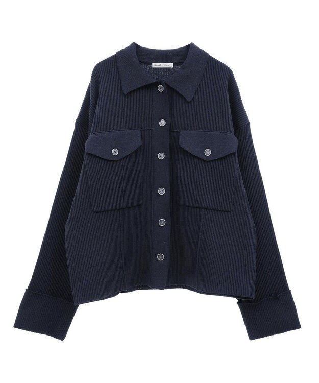 CRAFT STANDARD BOUTIQUE ライトニットジャケット Navy