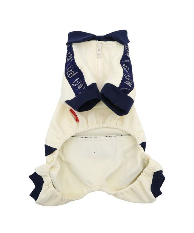 PET PARADISE スヌーピー トラック ロンパース 小型犬 ホワイト×ネイビー