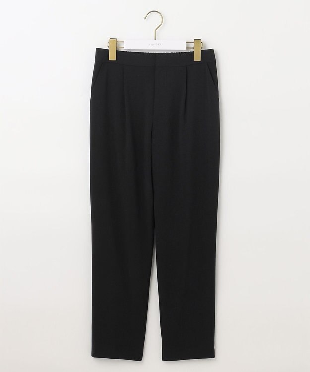 ANY SIS 【セットアップ可】セレモニーダブルクロス テーパードパンツ ブラック