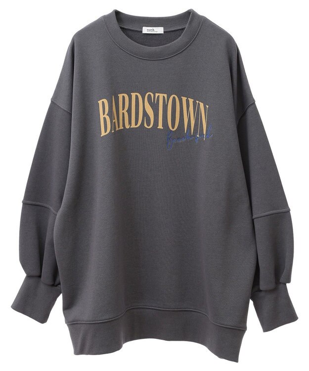 earth music&ecology アソートロゴルーズスウェット Charcoal Gray