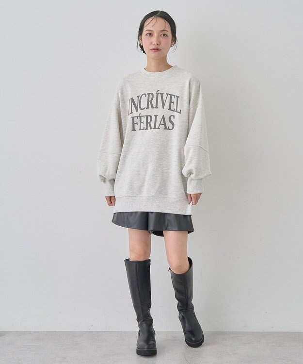 earth music&ecology アソートロゴルーズスウェット Oatmeal