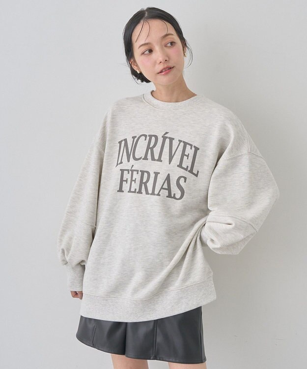 earth music&ecology アソートロゴルーズスウェット Oatmeal