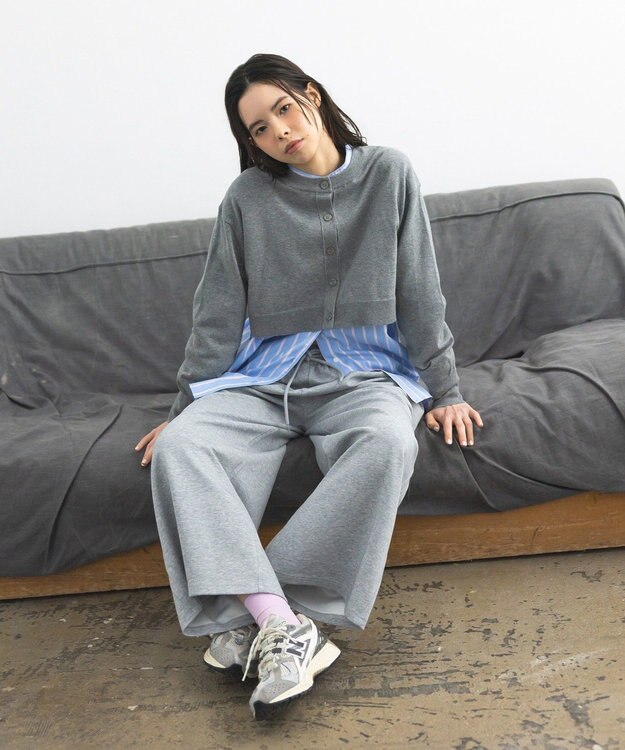 CRAFT STANDARD BOUTIQUE ダンボールニットタックパンツ Gray Mixture