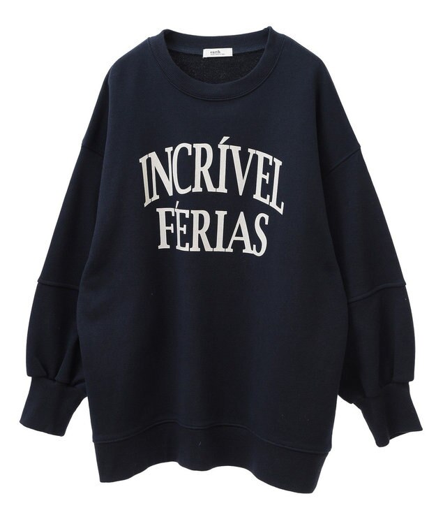 earth music&ecology アソートロゴルーズスウェット Navy