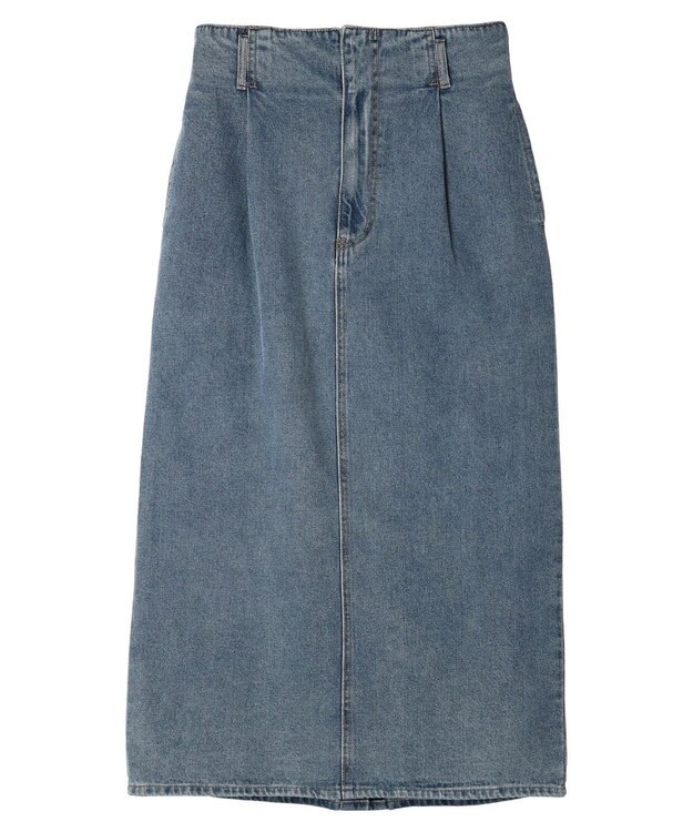 earth music&ecology デニムナロースカート Medium Indigo