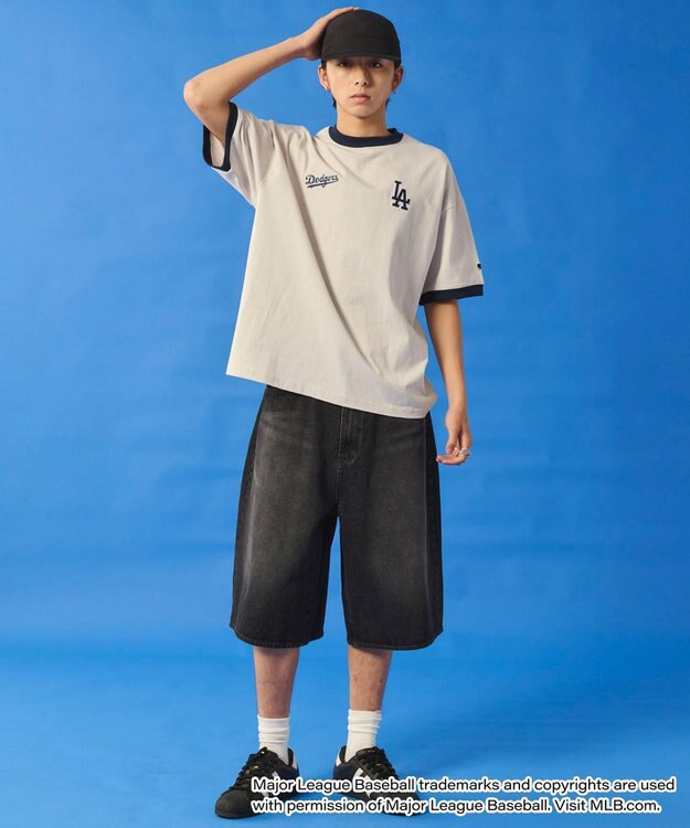 WEGO 【ユニセックス着用ITEM】別注MLBリンガーグラフィックT（SS） アッシュグレー