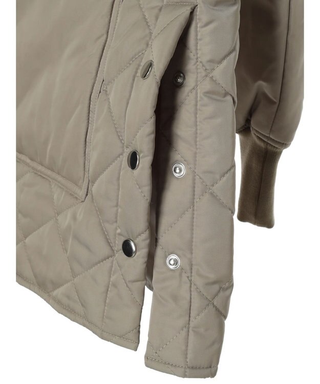 Green Parks 撥水加工　中綿キルトミドル丈コート Light Beige