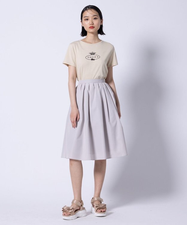 TOCCA HALLMARK FLOCKY LOGO TEE Tシャツ ベージュ系