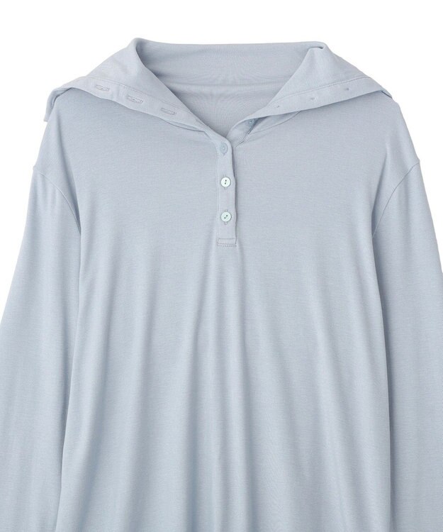 CRAFT STANDARD BOUTIQUE ハイネックハーフボタンプルオーバー Light Blue