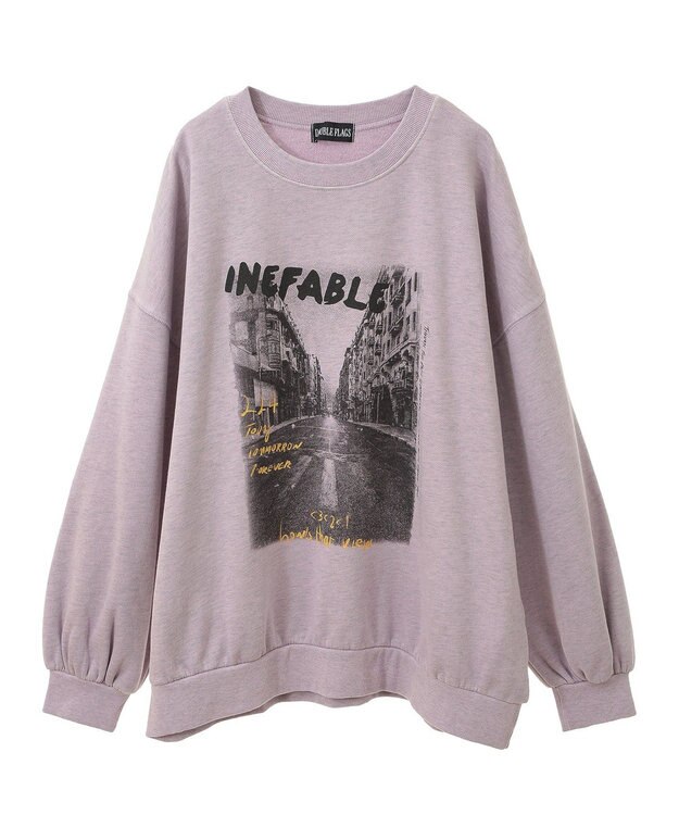 Green Parks ・ＤＯＵＢＬＥ　ＦＬＡＧＳ　フォトｐｔスウェット Lavender