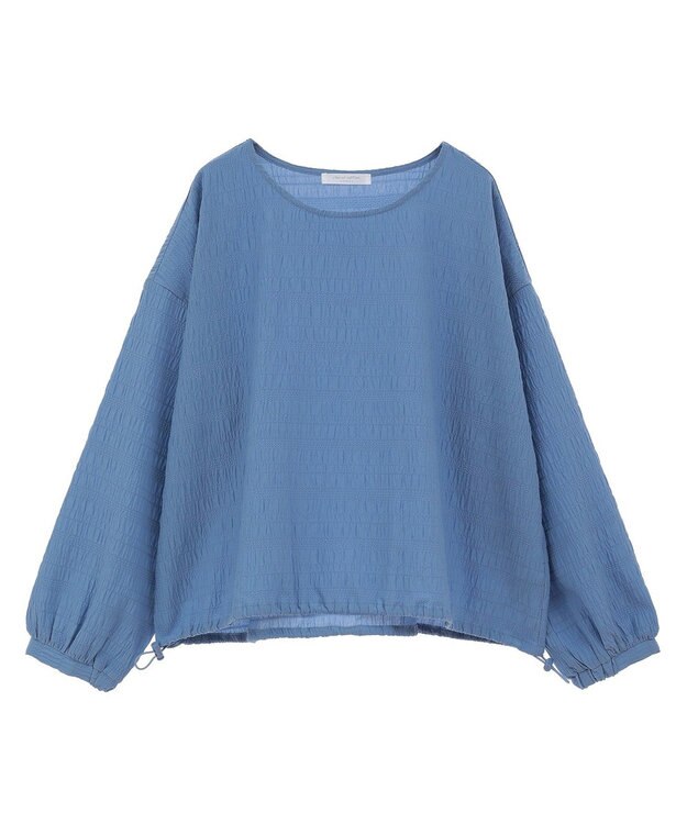 Green Parks 裾ドロスト表面長袖プルオーバー Blue