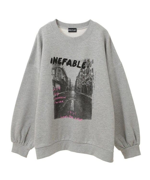 Green Parks ・ＤＯＵＢＬＥ　ＦＬＡＧＳ　フォトｐｔスウェット Gray Mixture