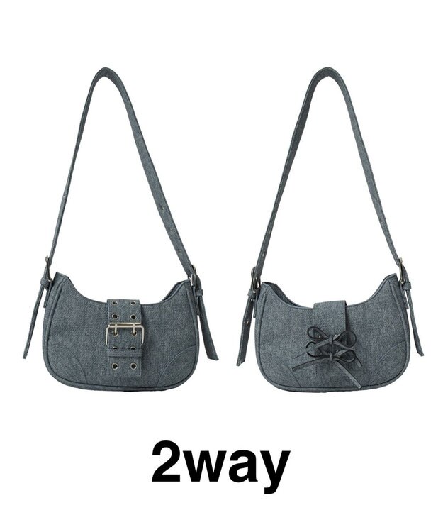 WEGO マルチWAYハーフムーンベルトバッグ ブルーその他