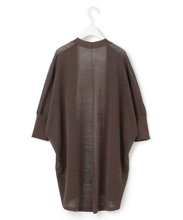 ICB 【洗える】 リネンポリエステルハイゲージ カーディガン ソイル系