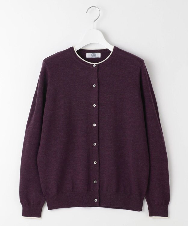 J.PRESS LADIES 【洗える】アーガイル ツイン ニット パープル系