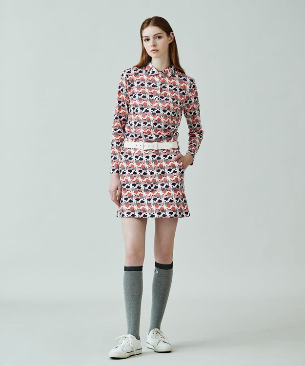 23区GOLF 【WOMEN】ＰＡＲＩＳ柄プリント 長袖シャツ ピンク系5