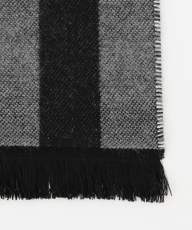 JOSEPH ABBOUD 【ブランド30周年記念・フランス製】アメリカンフラッグパターンストール ブラック系7