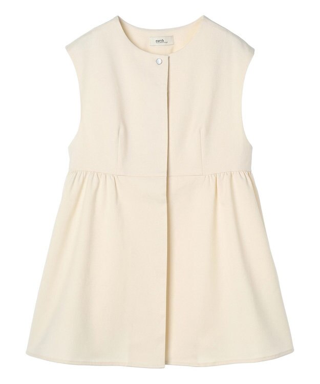 earth music&ecology ペプラムジレ Ivory