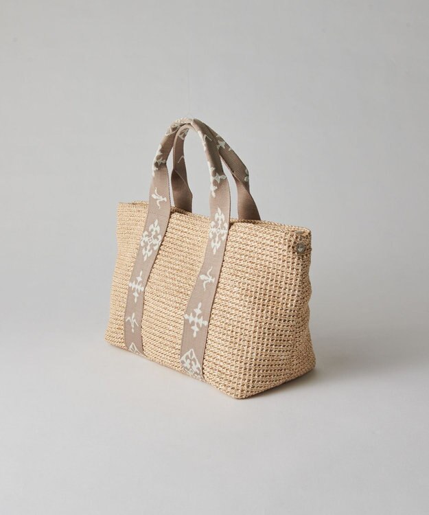 russet ナイロンラフィアデイリーミニトートバッグ(CE-1712) Ivory