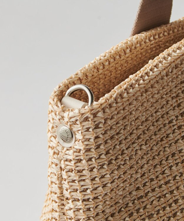 russet ナイロンラフィアデイリーミニトートバッグ(CE-1712) Ivory