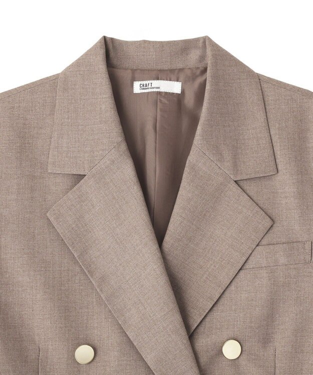 CRAFT STANDARD BOUTIQUE ＜セレモニー＞ダブルテーラードジャケット Beige Mixture
