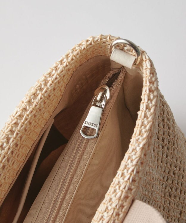 russet ナイロンラフィアデイリーミニトートバッグ(CE-1712) Ivory