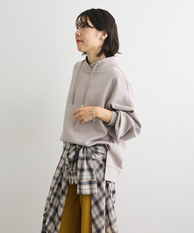 Green Parks ダンボール抜け衿プルオーバー Gray Beige