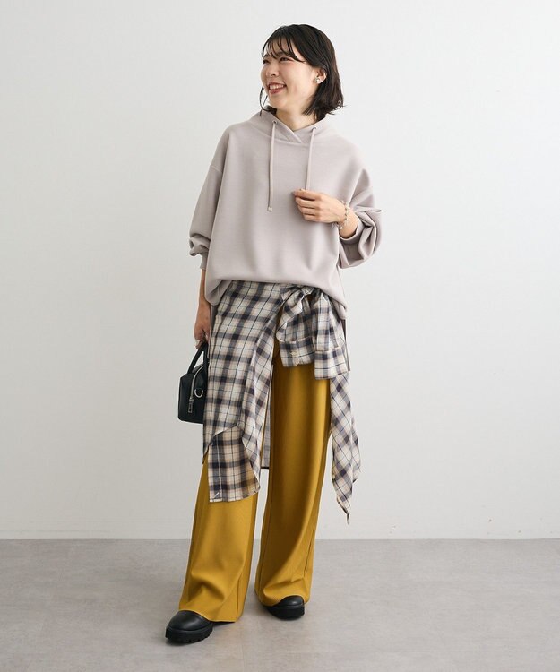 Green Parks ダンボール抜け衿プルオーバー Gray Beige