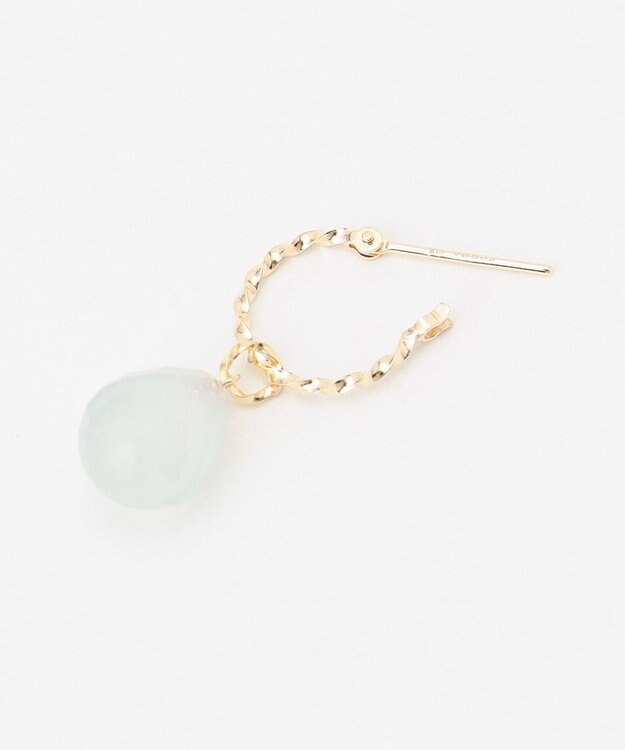 TOCCA 【WEB限定】LEGAME PIERCED EARRINGS S K10 天然石 ピアス S シーブルーカルセドニー