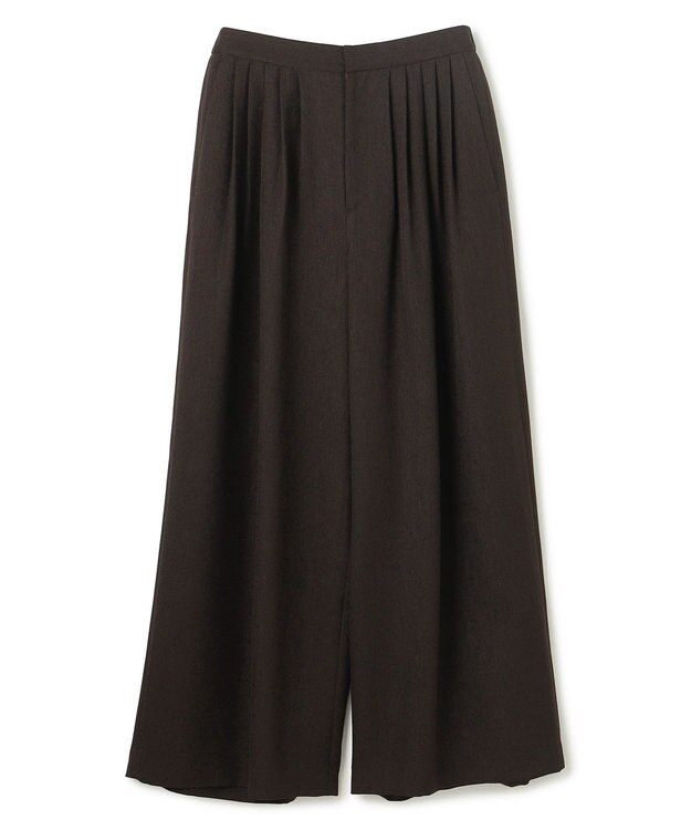 uncrave リネンライクツイル ワイドパンツ ダークブラウン