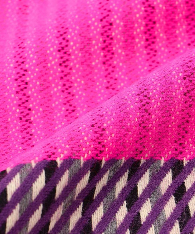 J.PRESS YORK STREET 【UNISEX】【CORNILLON】マルチカラー マフラー ピンク系1