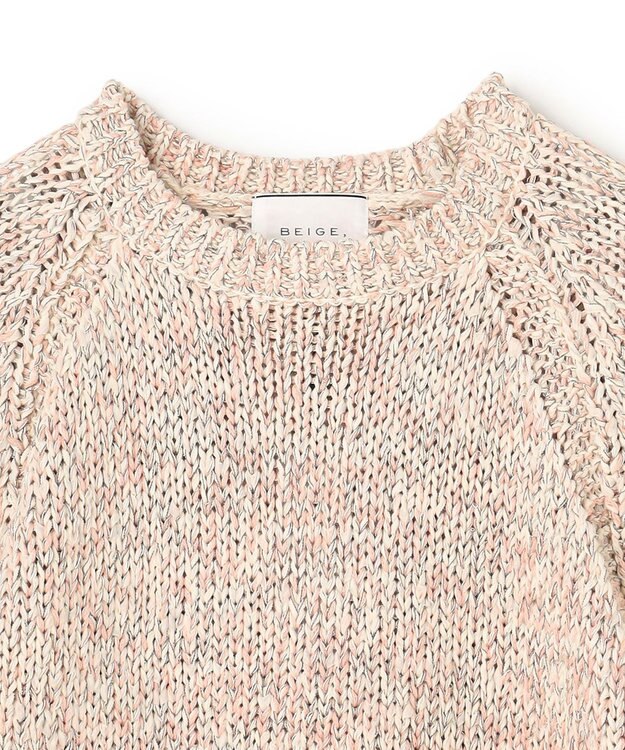 BEIGE， OPAL / チャンキーニットプルオーバー Color mix