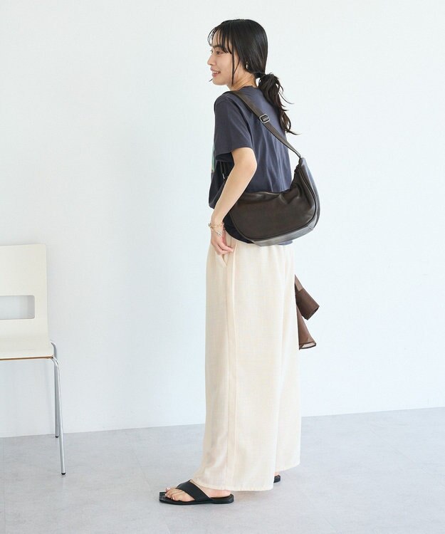 CRAFT STANDARD BOUTIQUE リネンライクワイドイージーパンツ Ivory