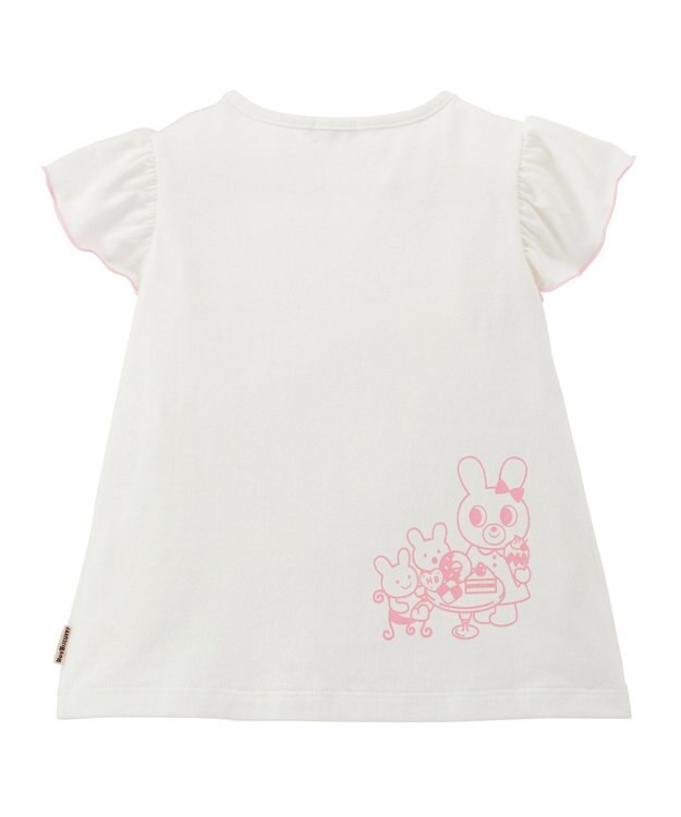 MIKI HOUSE HOT BISCUITS 【80-120cm】 キャビット×お菓子シリーズ 天竺素材半袖Tシャツ 白