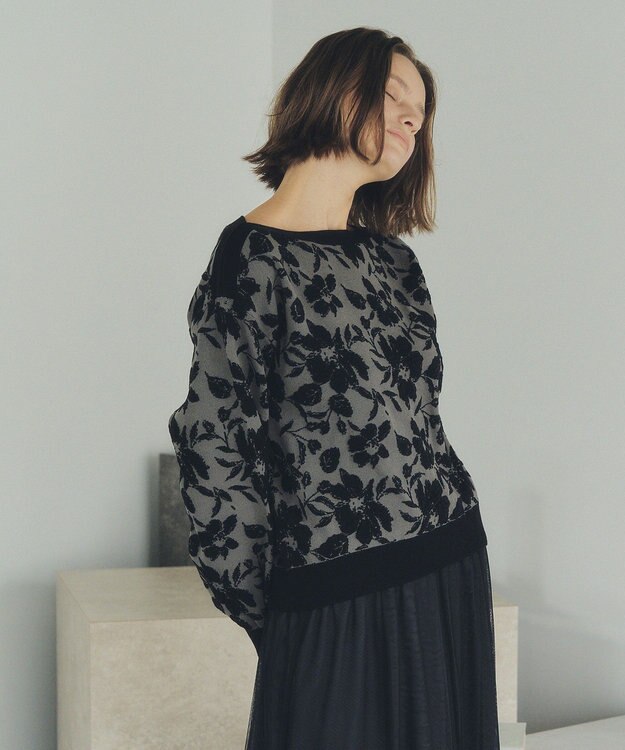フラワー柄フクレジャガードニット / YECCA VECCA | ファッション通販