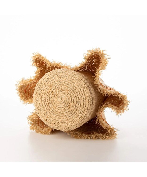 UNBILLION kakatoo ラフィアラッフルステッチワークワンショルダー オレンジ