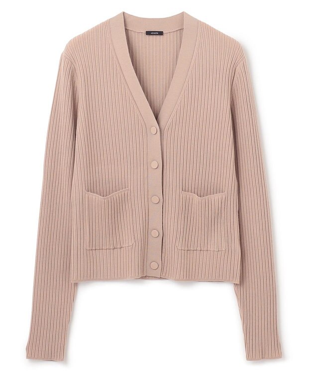 JOSEPH 【洗える】メリノリブ　ニットカーディガン Warm Taupe