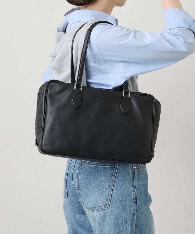 russet 【2025AW新作】ソフトレザーボストンバッグ(CE-1590) Black