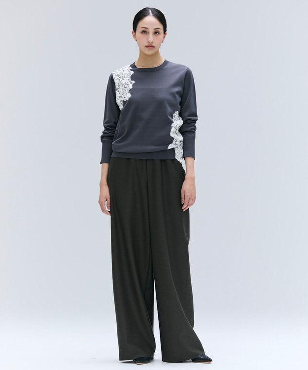 BEIGE， 【Lsize・セットアップ対応】CORBY / ウールイージーワイドパンツ Khaki