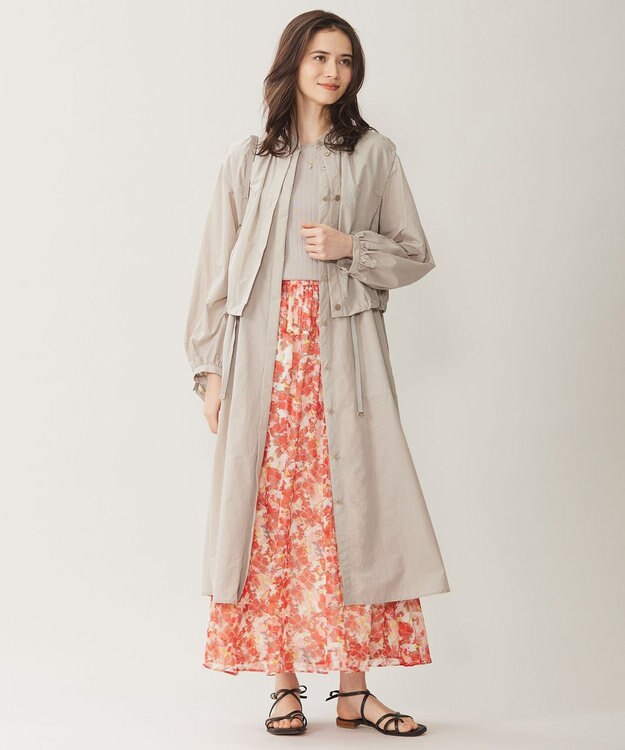 自由区 【UVケア・接触冷感・洗える】3WAYシアー コート ベージュ