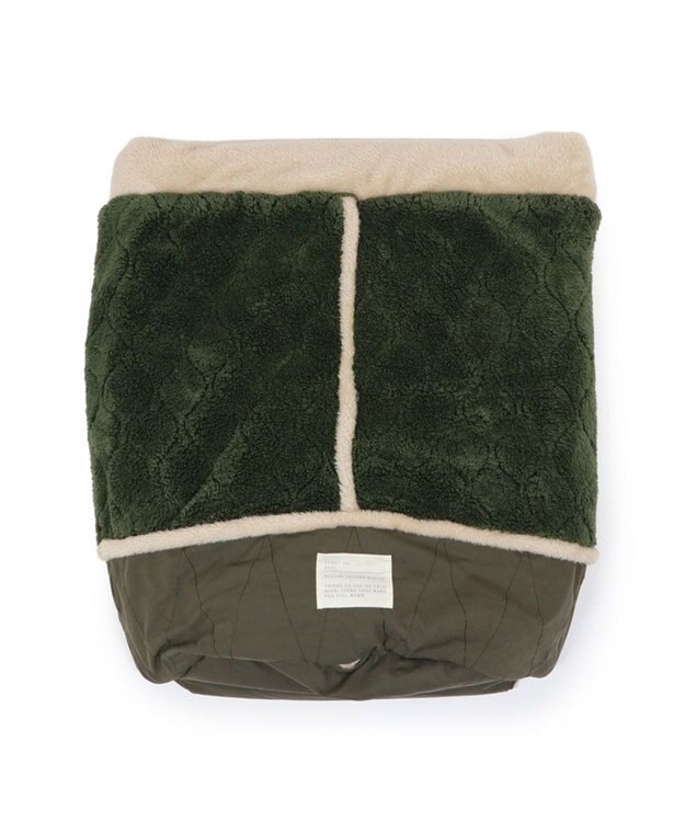 PET PARADISE ペットパラダイス 遠赤外線 寝袋  筒型《オニオン柄》 M カーキ