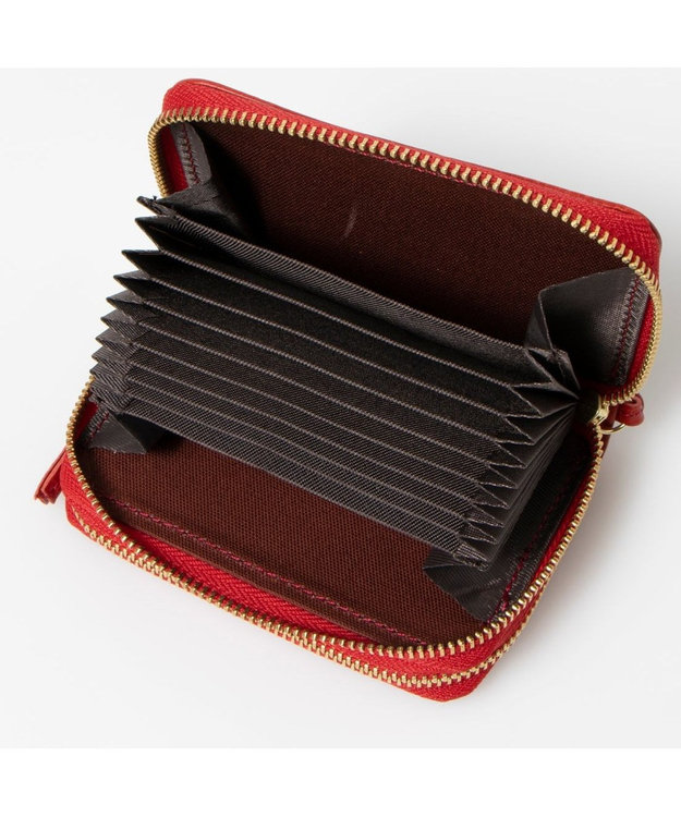 UNBILLION ペルケ perche / イタリアンレザー・ジャバラカードキーケース レッド