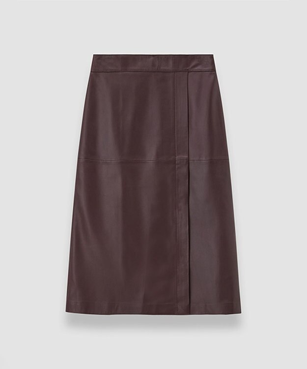 JOSEPH ナッパレザーセーヴル　スカート　 Maraschino