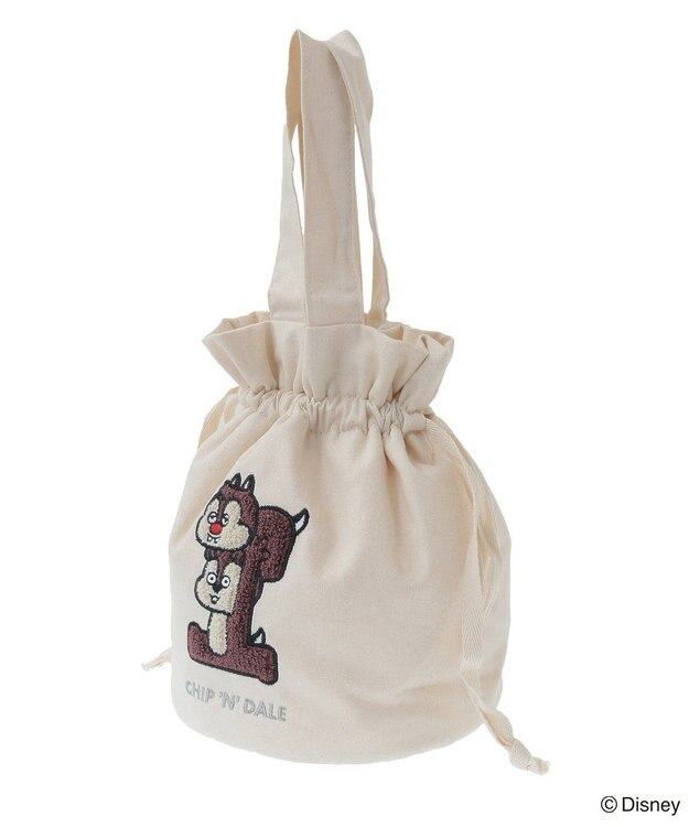 Green Parks Ｍｉｃｋｅｙ　ｆｒｉｅｎｄ　／　サガラ巾着バッグ Cream