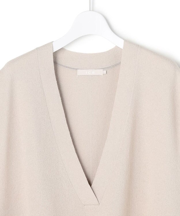 ICB L 【洗える】 ウールテンセルミニブークレ ニットベスト トープ系