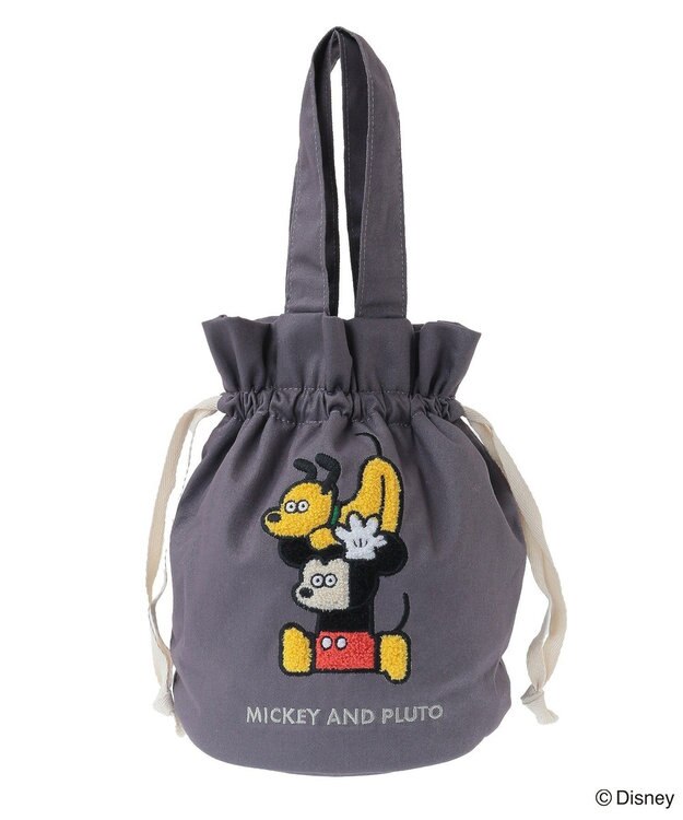 Green Parks Ｍｉｃｋｅｙ　ｆｒｉｅｎｄ　／　サガラ巾着バッグ Charcoal Gray