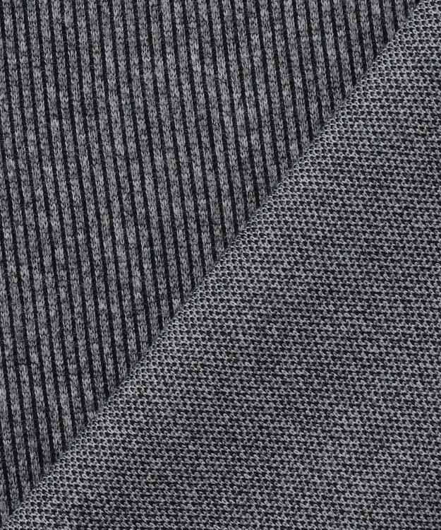 JOSEPH ABBOUD 【保温性/軽量り/ジャパンファブリック】ストライプジャカードジップ  プルオーバー グレー系1